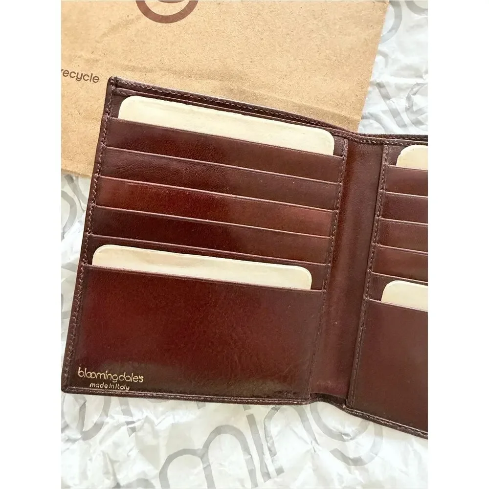 🗽🩶Bloomingdale's Men's Bifold Card Wallet in Dark Brown